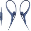Наушники Sony MDR-AS410AP [вставные (затычки), закрытые, 17-22000 Гц, микр., каб 1.2м, синие]
