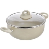 Кастрюля Jarko JWC-224-21 Chocolate White [объем: 3,5 л, диаметр: 24 см, штампованный алюминий, антипригарное покрытие]