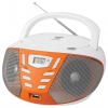 Магнитола BBK BX193U [CD/CD-R/RW/CD MP3, FM-радио, USB, 2x1Вт, белый/оранжевый]