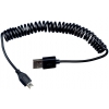 Кабель microUSB Partner (1,2А, витой, 1,5м, черный)