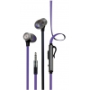 Гарнитура стерео InterStep BW Metal для iPhone/Samsung Galaxy/HTC/LG Optimus (3.5 мм или 2.5 мм) фиол-черн