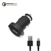АЗУ micro USB, Deppa Ultra (5В/2.4А, 9В/1.67А, 12В/1.3А, 1xUSB, витой кабель, QC 2.0, 1,5м, черный)