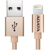 Кабель для Apple 8 pin A-Data ( текстильная оплетка, MFI, 1м, розовый) [AMFIAL-100CM-CGD]