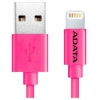 Кабель для Apple 8 pin A-Data (MFI, 1м, розовый) [AMFIPL-100CM-CPK]
