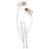 Наушники JBL T110 [вставные (затычки), закрытые, 20-20000 Гц, микр., каб. 1.2, разъем 3,5мм, ,белые]
