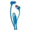 Наушники JBL T110 [вставные (затычки), закрытые, 20-20000 Гц, микр., каб. 1.2, разъем 3,5мм, синие]