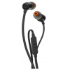 Наушники JBL T110 [вставные (затычки), закрытые, 20-20000 Гц, микр., каб. 1.2, разъем 3,5мм, черные]
