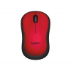 Мышь Logitech M220 Silent красный оптическая (1000dpi) беспроводная USB (2but) (910-004880)