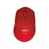 Мышь Logitech M330 Silent Plus красный оптическая (1000dpi) беспроводная USB (2but) (910-004911)