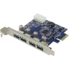 Orient NC-3U4PE (OEM) PCI-Ex1,  USB3.0,  4  port-ext