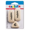 Набор ластиков Carioca SCHOOL 42782 каучук белый блистер (3шт) (мин.кол.12)