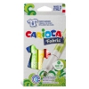 Фломастеры для ткани Carioca CROMATEX 40956 6цв. коробка с европодвесом (мин.кол.12)