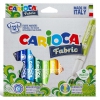 Фломастеры для ткани Carioca CROMATEX 40957 12цв. коробка с европодвесом (мин.кол.12)