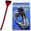 Sunbeam IDE Round cable ATA133/100/66 (3 connectors,  45см, Red EL Cable), IDE кабель, красная подсветка