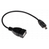 OTG Кабель mini USB (M) - USB (F) DEXP 0,15м [OMiUBSI115] 1A; Черный
