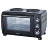 Электропечь Tesler EOGP-2300 Black [мини-печь, 23л, 1500Вт, 2 конфорки, таймер, терморегулятор, противень, решетка]