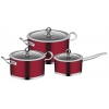 Набор посуды Nadoba 726518 Cervena [кастрюля: 5,8 л, 3,2 л, ковш: 1,6 л, нержавеющая сталь, индукция]