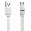 Кабель microUSB Remax Breathe Micro-USB (плоский, 1м, белый) [USBRC-029m]