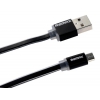 Кабель microUSB Remax Colourful Cable Micro-USB (плоский, 1м, чёрный)