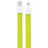 Кабель microUSB Remax Full Speed 2 Micro-USB (плоский, 1м, зеленый) [RC-011m]