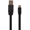 Кабель microUSB Remax Full Speed Micro-USB (плоский, 1,5м, чёрный)