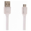 Кабель microUSB Remax Kingkong Cable Micro-USB (плоский, 1м, белый)