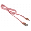 Кабель microUSB Remax Laser Micro (плоский, 1м, розовое золото) [RC-035m]