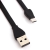 Кабель microUSB Remax Martin Micro-USB (плоский, 1м, чёрный) [ RC-028m]