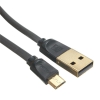 Кабель microUSB Remax Radiance Cable for Micro (плоский, 1м, чёрный) [RC-041]