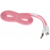 Кабель microUSB/Apple 8 pin Remax Gemini 2 in 1 (плоский, 1,5м, розовый)