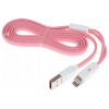 Кабель microUSB/Apple 8 pin Remax Gemini 2 in 1 (плоский, 1м, розовый) [RC-025t ]