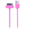 Кабель для Apple 30 pin Remax Light Cable For iPhone 4 (круглый, 1м, роза)