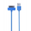 Кабель для Apple 30 pin Remax Light Cable For iPhone 4 (круглый, 1м, синий)