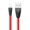 Кабель для Apple 8 pin Remax Alien Lighting (плоский, 1м, красный) [RC-030i]