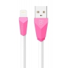 Кабель для Apple 8 pin Remax Alien Lighting (плоский, 1м, розовый) [RC-030i]