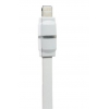 Кабель для Apple 8 pin Remax Breathe Lighting (плоский, 1м, белый) [RC-029i]