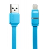 Кабель для Apple 8 pin Remax Breathe Lighting (плоский, 1м, синий) [RC-029i]