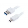 Кабель для Apple 8 pin Remax Fast Data Type-C (плоский, 1м, белый)