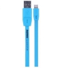 Кабель для Apple 8 pin Remax Full Speed Lighting (плоский, 1м, синий)