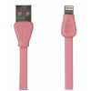 Кабель для Apple 8 pin Remax Martin Lighting (плоский, 1м, розовый) [RC-028i]