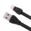 Кабель для Apple 8 pin Remax Martin Lighting (плоский, 1м, чёрный) [RC-028i]