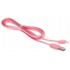 Кабель для Apple 8 pin Remax Puff lighting (плоский, 1м, розовый) [ RC-045i]