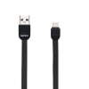 Кабель для Apple 8 pin Remax Puff lighting (плоский, 1м, чёрный) [ RC-045i]