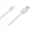 Кабель для Apple 8 pin Remax Shell Cable Lightning (плоский, 1м, белый) [RC-040i]