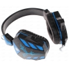 Наушники Cosonic CH-6118A [Black-Blue, охватывающие, закрытые, 20-20000 Гц, микр., длина кабеля 2.1м, регулят., подствет