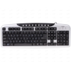 Клавиатура проводная CBR KB 300M Multimedia, Silver/Black, USB