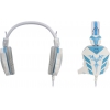 Наушники с микрофоном Cosonic CH-6118A Blue-White (шнур 2.2м, с  регулятором громкости)