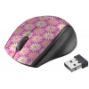 Мышь беспроводная Trust Oni Wireless Micro Mouse Pink flower(21156), 1200dpi, USB