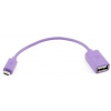 OTG Кабель micro USB (M) - USB (F) DEXP 0,15м [OMUPSI150] 1A; Фиолетовый