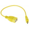 OTG Кабель micro USB (M) - USB (F) DEXP 0,15м [OMUYSI150] 1A; Желтый